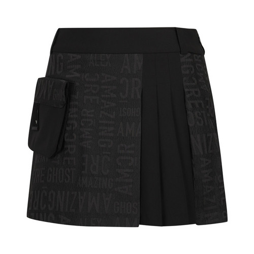 韩国代购AMAZINGCRE高尔夫球服25女秋冬运动百搭修身标志印花短裙