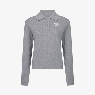 韩国代购SOUTHCAPE高尔夫球服25冬季女士百搭舒适翻领长袖针织衫