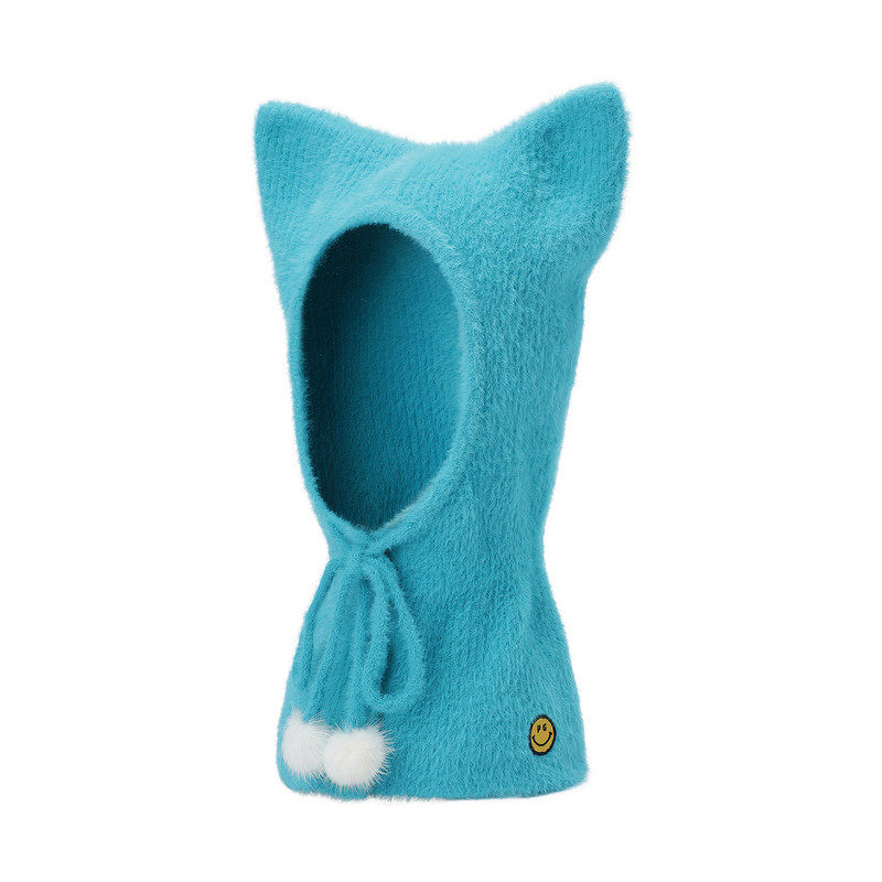 韩国代购PEARLYGATES高尔夫25秋冬女士保暖防风可爱猫耳针织帽子