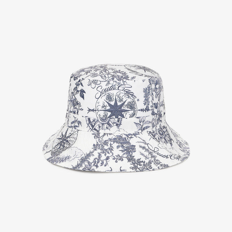 韩国代购southcape高尔夫球帽女士秋冬休闲印花防晒水桶帽渔夫帽