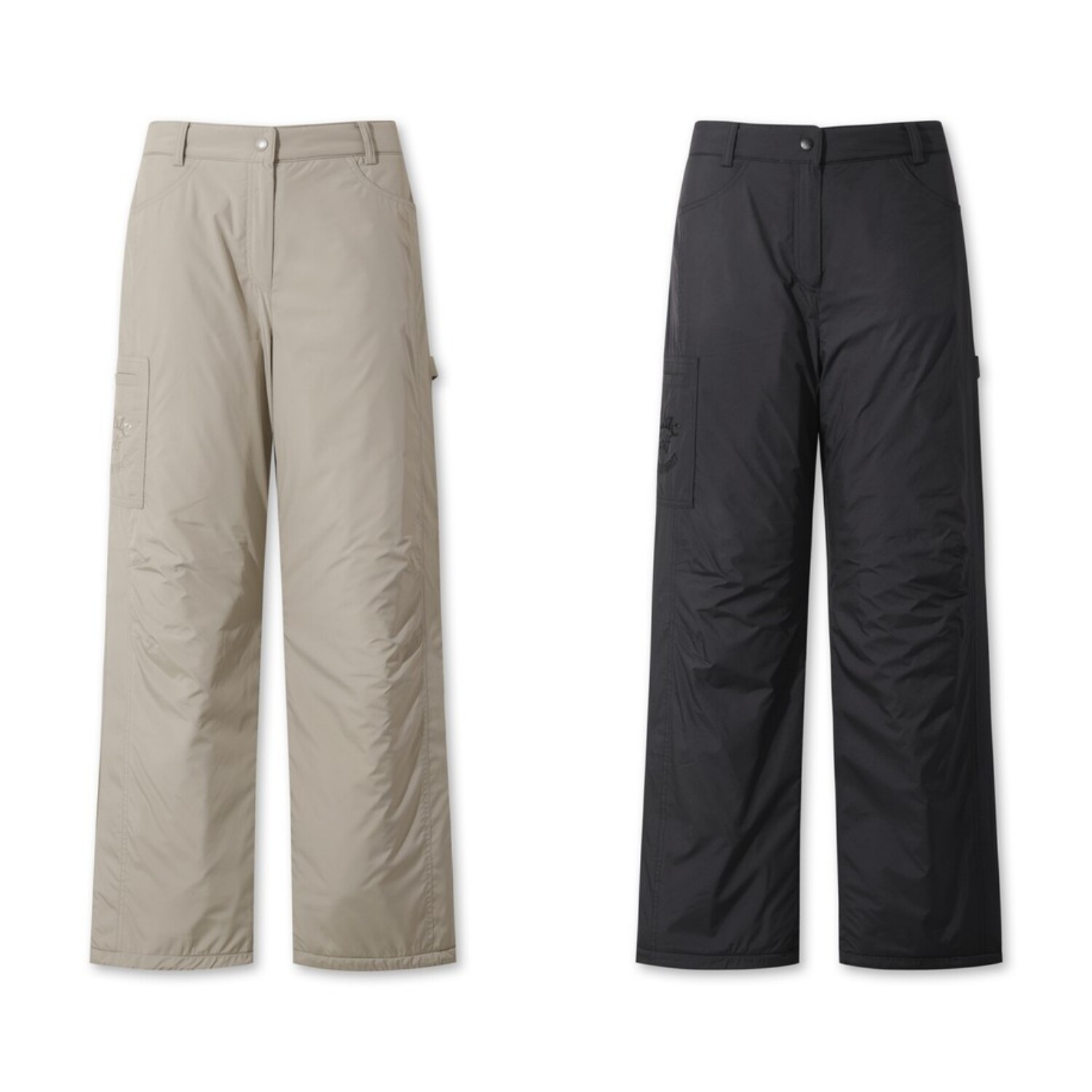 韩国代购WAAC高尔夫球服25冬季男女通用百搭保暖填充棉直筒长裤子