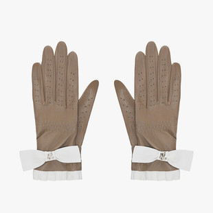 FairLiar 韩国正品代购高尔夫蝴蝶结女士双手羊皮手套