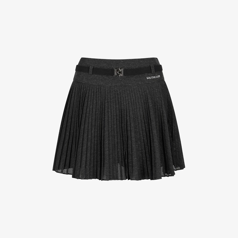 韩国代购SOUTHCAPE高尔夫球服26春夏女士百搭腰带休闲弹力百褶裙