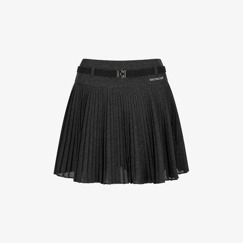 韩国代购SOUTHCAPE高尔夫球服26春夏女士百搭腰带休闲弹力百褶裙