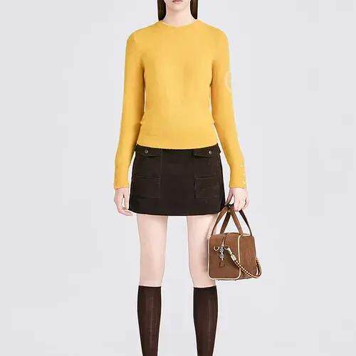G4 韩国正品代购女士高尔夫球服2026新款羊绒圆领套头衫