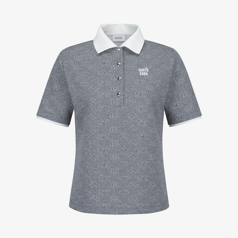 韩国代购SOUTHCAPE高尔夫球服25秋冬女士翻领半系扣POLO衫短袖T恤,运动服/休闲服装,高尔夫球服,淘宝优惠券,粉丝福利购,淘宝优惠卷