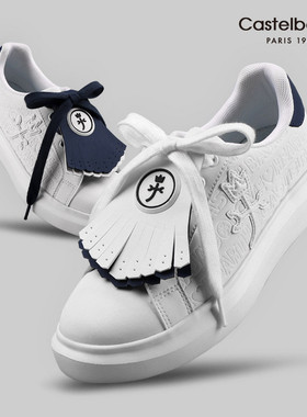 CastelBajac韩国正品代购高尔夫球鞋女golf运动流苏外贸内增高