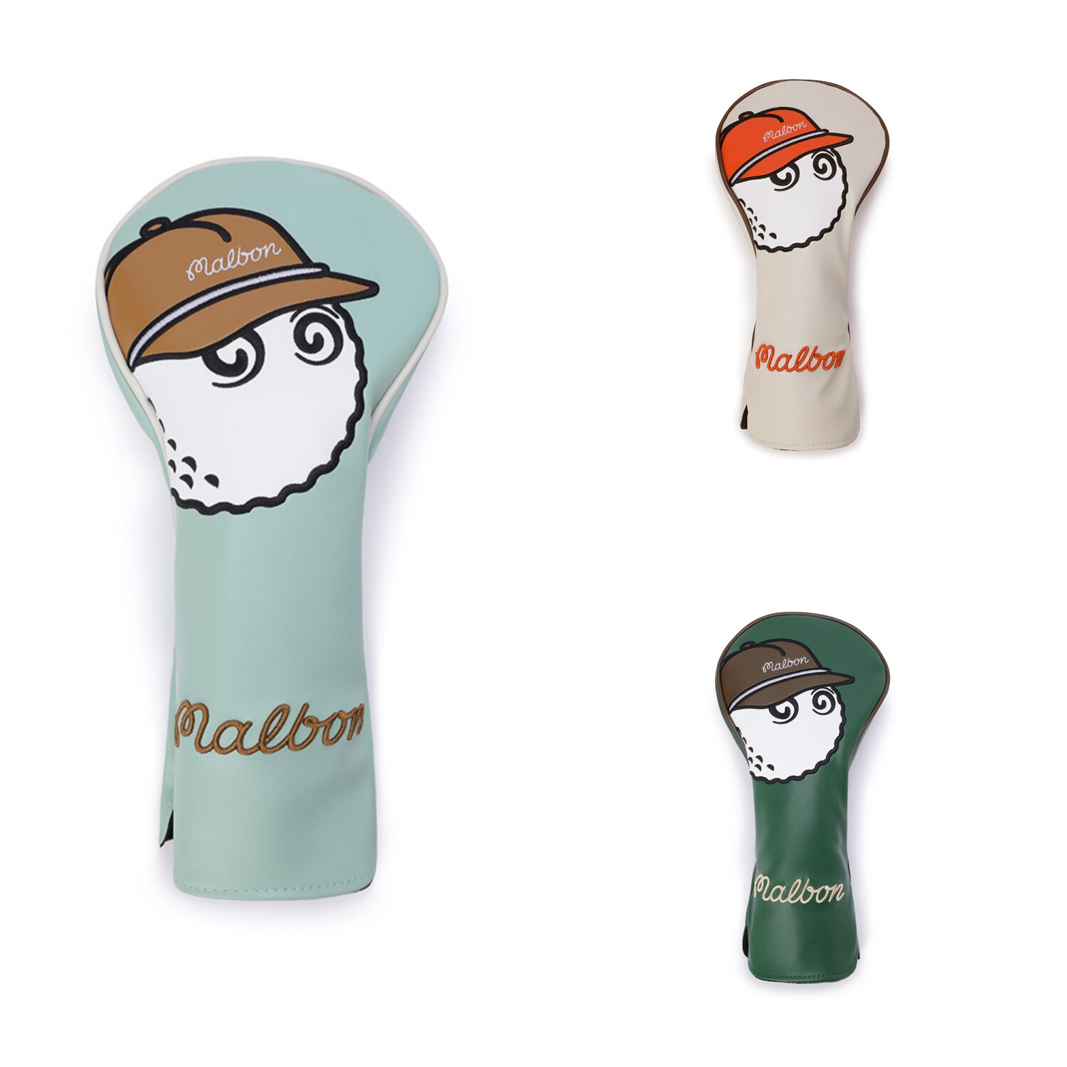 26男女春款韩国代购Malbon高尔夫球杆套时尚配色一号木球杆保护套