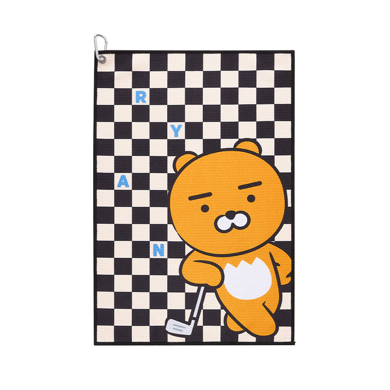 KAKAOFRIENDS 韩国正品代购高尔夫球毛巾Ryan擦球布挂饰