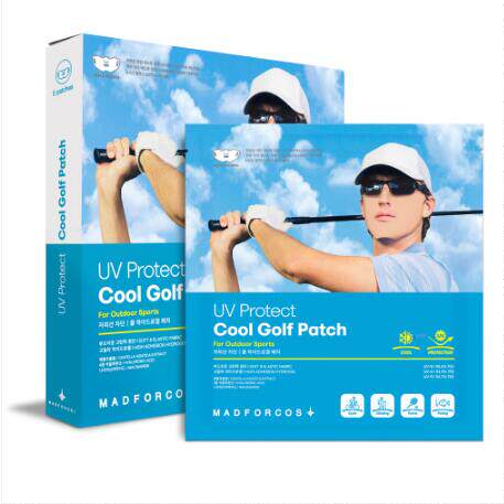 韩国高尔夫防晒脸贴网球户外运动golf用品补水防紫外线面贴