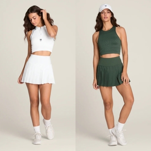 韩国代购Wilson高尔夫球服25夏季女士网球运动短裙松紧迷你半身裙