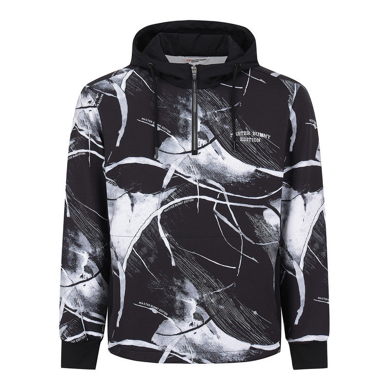 韩国代购MASTERBUNNY高尔夫球服26早春男士时尚图案连帽长袖卫衣