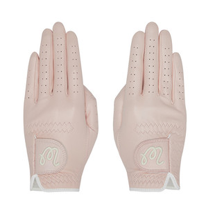 Malbon韩国正品代购女士高尔夫球专用防滑粉色26新款羊皮双手手套