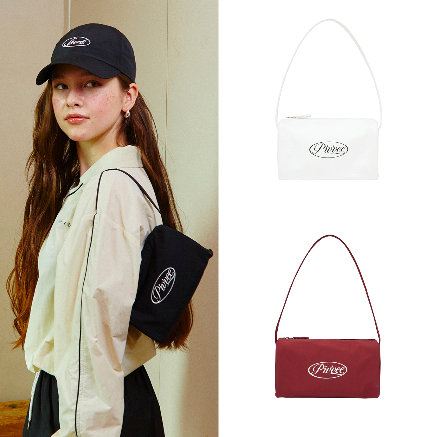 韩国代购pivvee高尔夫球包25年女士新款百搭时尚腋下包轻便手拎包