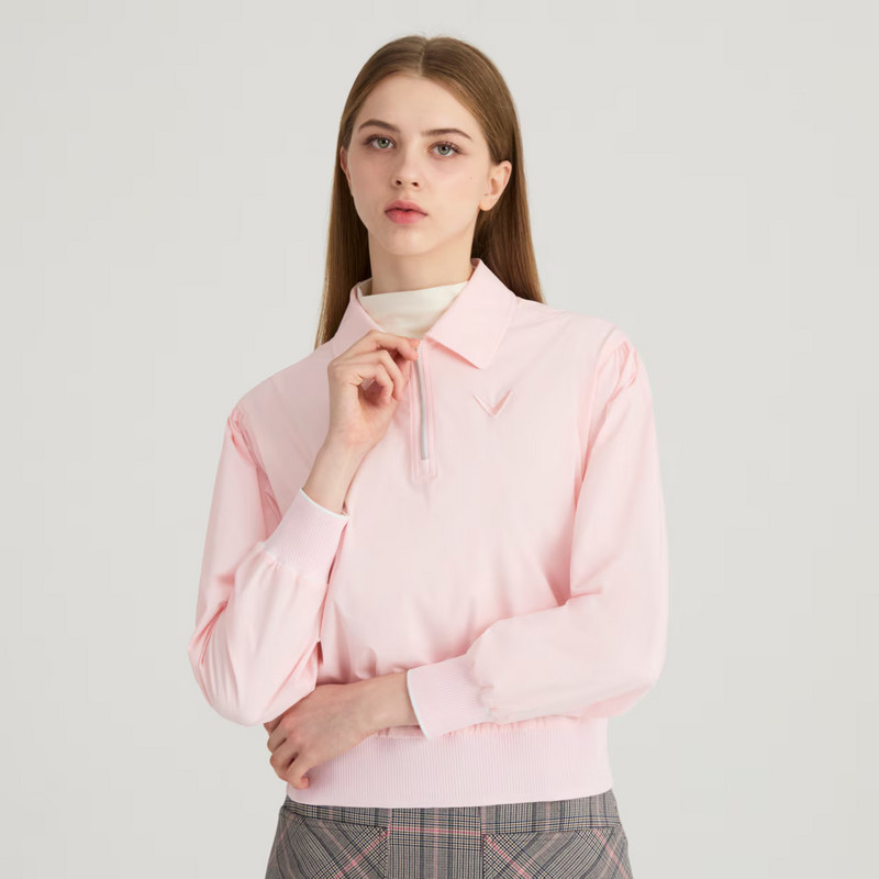 韩国代购CALLAWAY高尔夫球服25女秋冬运动百搭半拉链翻领长袖上衣