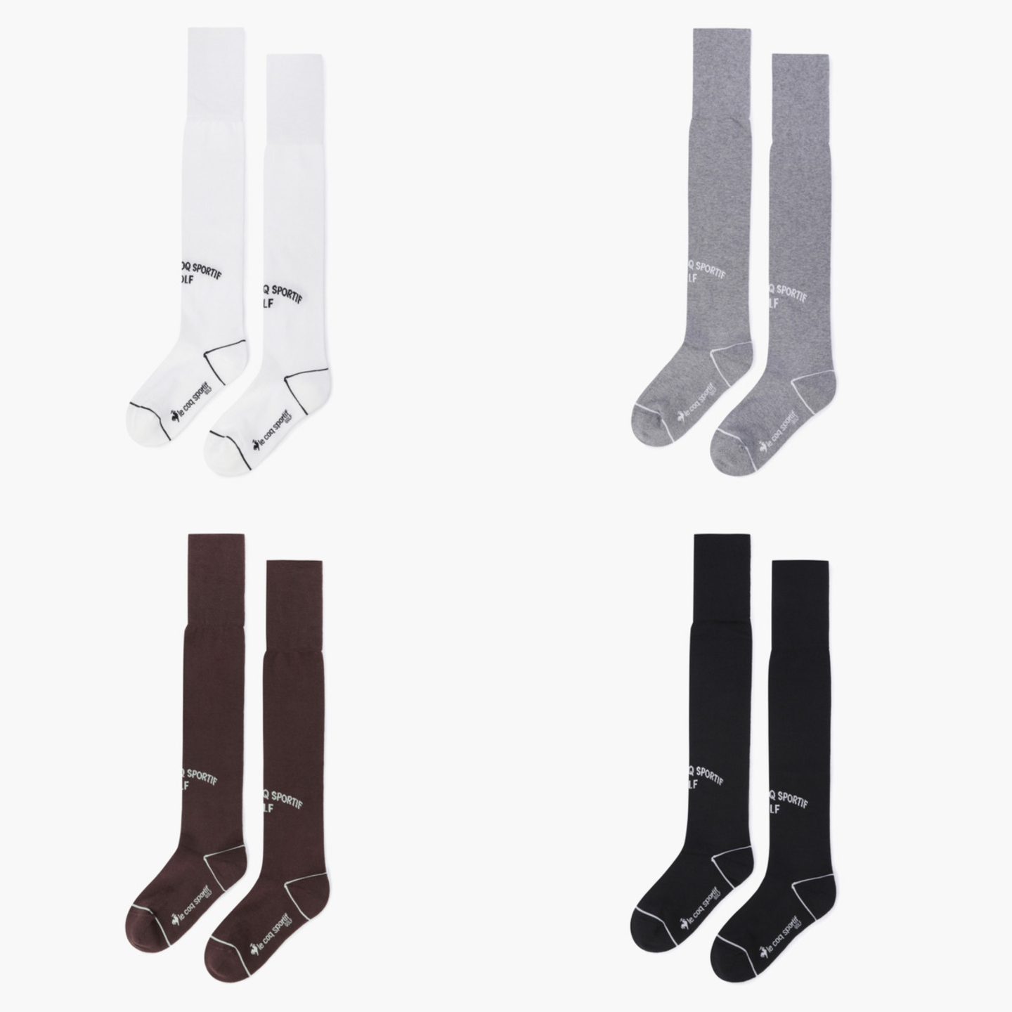 韩国正品代购LeCoq公鸡高尔夫球袜25初秋女透气过膝弹力高筒长袜