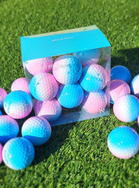 韩国正品代购Nexus高尔夫球双色高反发力粉色彩色蓝色2层远距离球