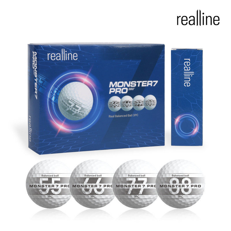 韩国正品代购Real Line Monster 7 Pro 360低压缩平衡3PC高尔夫球