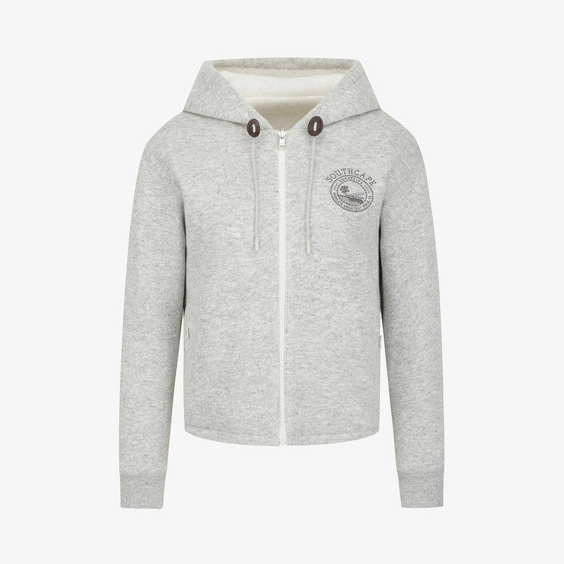 韩国代购SOUTHCAPE高尔夫球服秋冬女士休闲连帽保暖针织拉链夹克