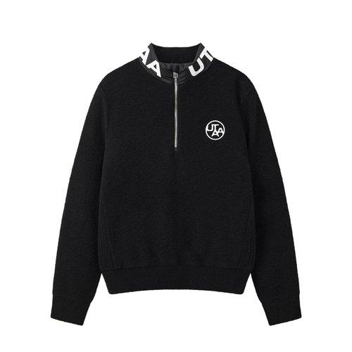 韩国代购UTAA高尔夫球服25年女士冬季针织保暖半拉链立领羽绒外套