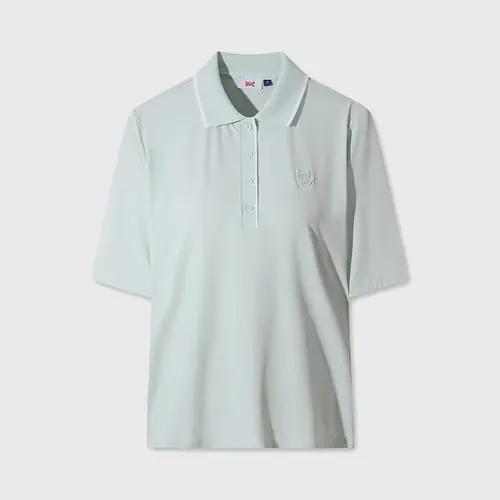WAAC 韩国正品代购女士高尔夫球服饰2026新款罗纹POLO衫短袖T恤