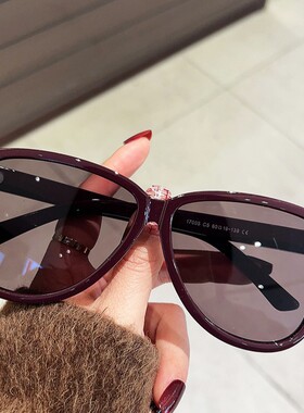 大框墨镜女高级感防晒可配近视度数大脸显瘦防紫外线2026太阳眼镜