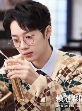 学生素颜ins风小脸圆框眼镜框架近视女韩版潮网红款小众豹纹眼睛