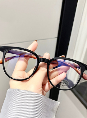 圆框眼镜近视女可配度数镜片眼睛镜架显脸小防蓝光眼镜框素颜专业
