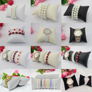 珠宝展示首饰道具手镯展示架黑绒大号枕头水晶彩石手表手链展示托