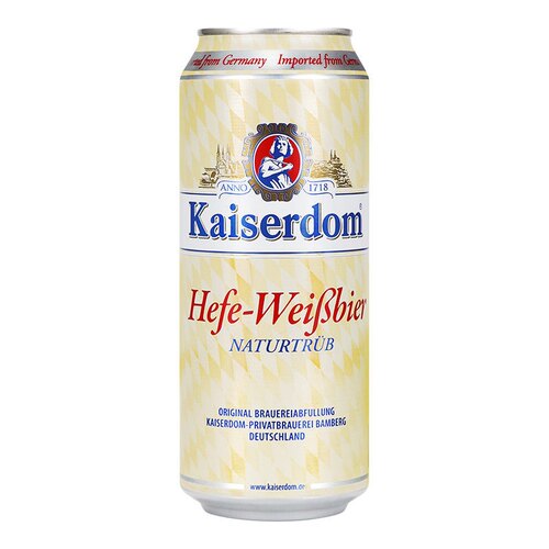 德国进口凯撒啤酒kaiserdom 10.6度白啤\11.4度黑啤500ml罐装