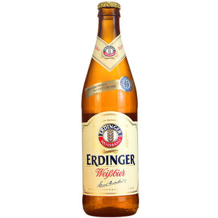 6瓶德国进口爱尔丁格ERDINGER小麦白啤/黑啤精酿啤酒500ml瓶装