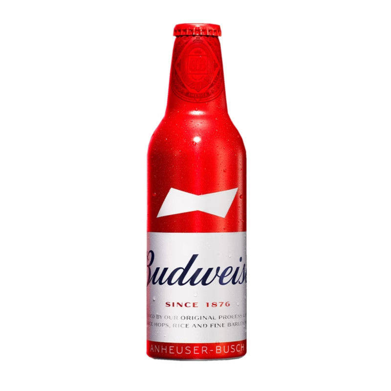 Budweiser百威啤酒红色铝瓶355ml*1瓶美式啤酒酒精3.6度麦汁9.7度