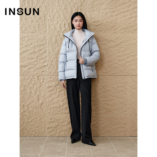 「极寒羽绒」INSUN恩裳专选冬季连帽宽松廓形羽绒服
