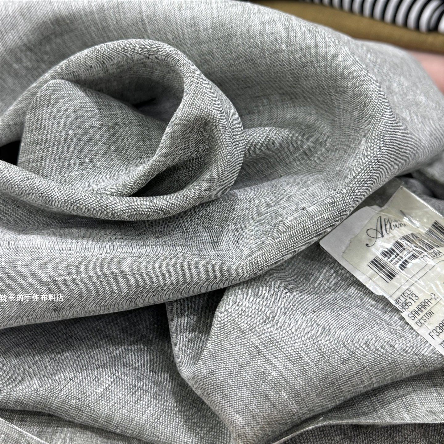 宽1.48米。意大利Albini进口100%色织纯亚麻裤子衬衫连衣裙布料