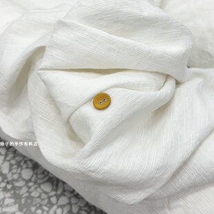 宽1.48米。设计师白色肌理提花亚麻棉裤子连衣裙春夏薄外套布料