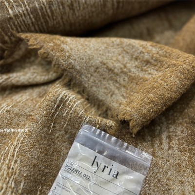 宽1.48米。意大利Lyria进口肌理圈圈亚麻羊驼毛羊毛大衣外套布料