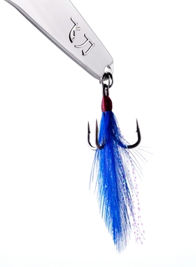 IUI千岛湖大刀鲨鱼鳍羽毛尾钩 超滑三本钩绑毛