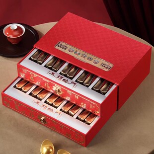 茶叶空盒双层摆泡一斤装单层排泡岩茶大红袍肉桂通用空礼盒定制