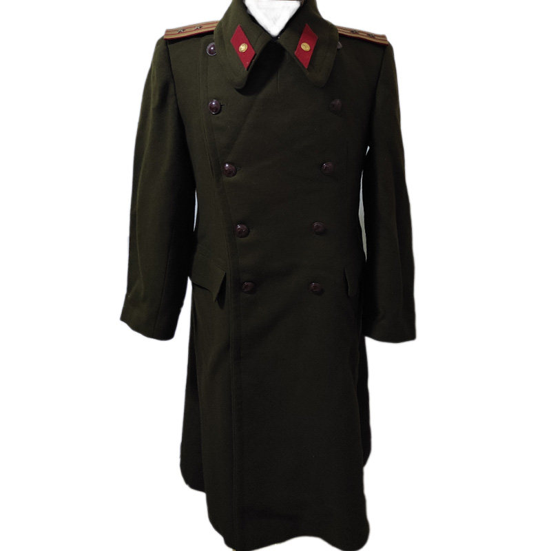 库存正品收藏55式将校呢大衣55式麦尔登军绿色冬季长款老兵退役