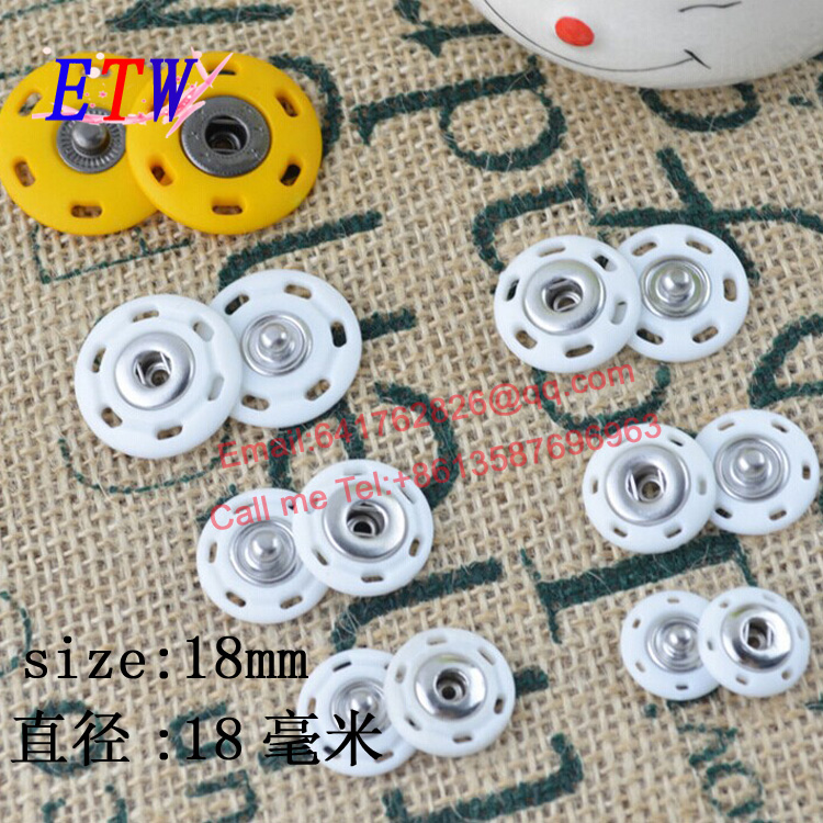 好豪辅料纽扣隐形暗扣按扣隐形掀扣摁扣手缝啪钮扣六孔八孔公母扣