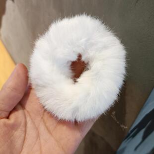 冬季8cm毛绒发圈萌系软妹头绳皮筋发饰双马尾可爱少女大肠发圈