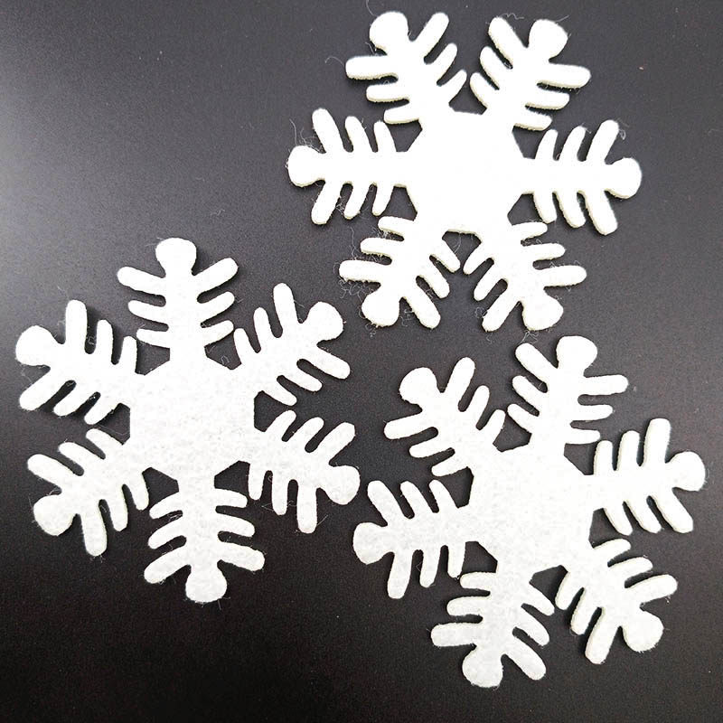 20个装不织布雪花片9cm白色雪花diy手工儿童公主发饰饰品材料配件