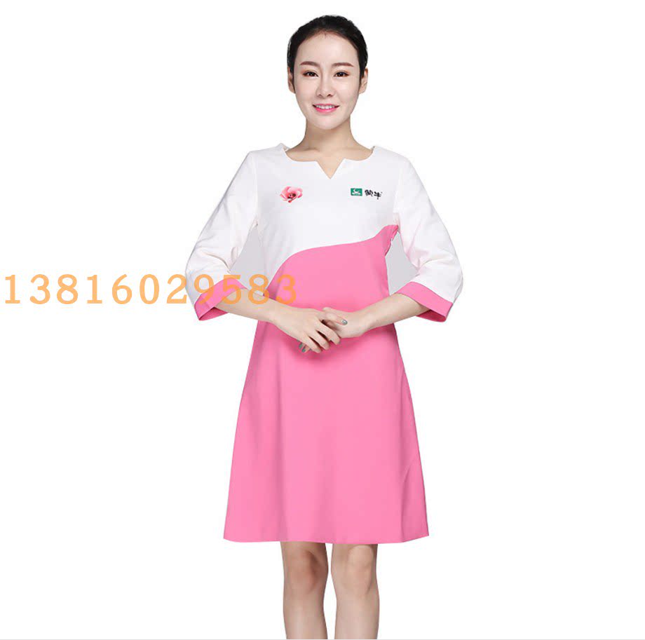 春夏季促销员服装超市食品啤酒牛奶饮料销售员服装商场导购员长袖