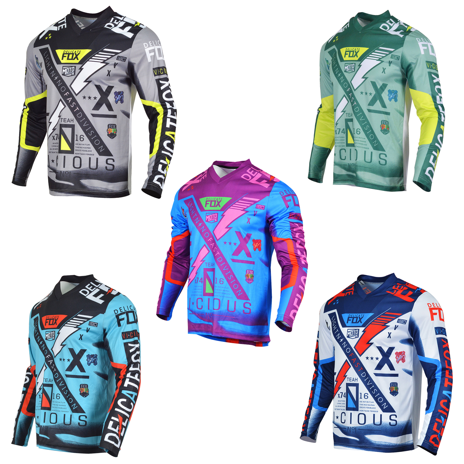DELICATE FOX 摩托车极限越野休闲山地骑行速降服MX ATV 透气速干