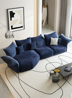 花瓣沙发意式极简布艺弧形沙发大小户型新款异形edra沙发baxter