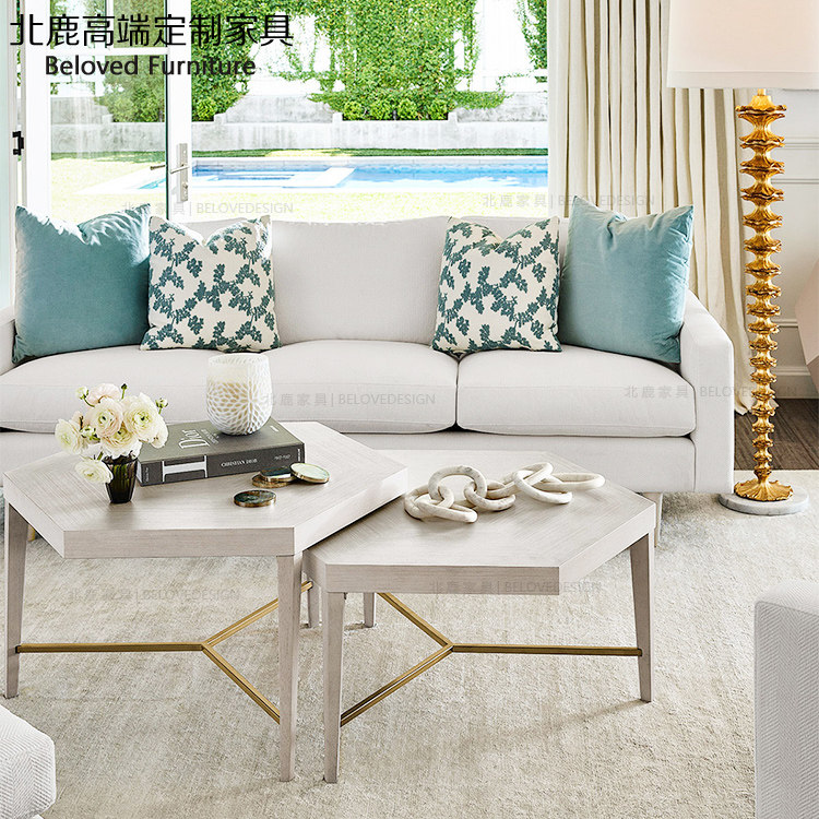 北欧双人科技布艺沙发客厅简约现代轻奢小户型欧式三人美式