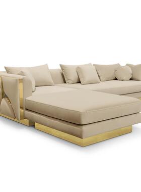 Boca Do Lobo轻奢进口别墅豪宅大平层磨砂真皮沙发原版还原定制