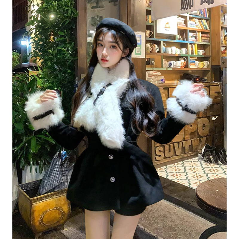 【苏黎世千金】秋冬新款加厚夹棉西装呢子显瘦毛领外套短裤套装,女装/女士精品,时尚套装,淘宝优惠券,粉丝福利购,淘宝优惠卷