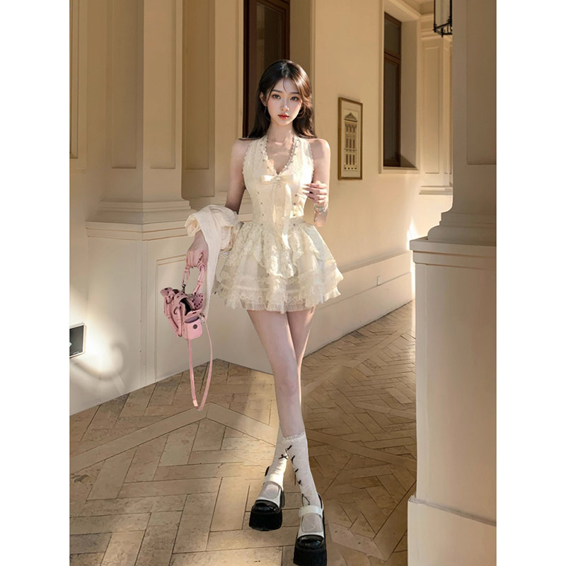 归国白月光 春季新款甜美纯欲风显瘦蝴蝶结吊带连衣裙开衫两件套,女装/女士精品,时尚套装,淘宝优惠券,粉丝福利购,淘宝优惠卷