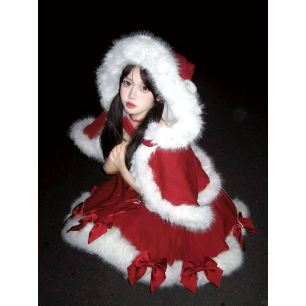 圣诞初雪 冬装甜美圣诞斗篷氛围感外套公主蓬蓬吊带裙lolita套装,女装/女士精品,时尚套装,淘宝优惠券,粉丝福利购,淘宝优惠卷
